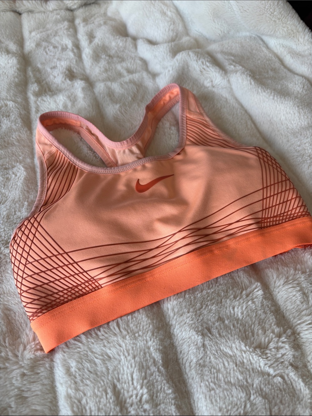 Nike Women’s Peach/Coral Racerback Sports Bra